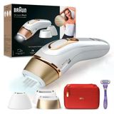 Braun Ipl Silk Expert Pro 5 Kadın/Erkek Epilasyon Cihazı, 3 Aparat, Görünür Epilasyon, Almanya'da Tasarlandı, Venus Tıraş Makinesi, Lazer Epilasyona Alternatif, Pl5267, Beyaz/Altın