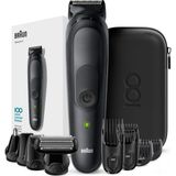 Braun MGK 7020 100. Yıl Özel Max Serisi Erkek Bakım Kiti AutoSense Kablosuz Islak&Kuru 8 Ek Ataçmanlı+Özel Tasarım Seyahat Çantası - Siyah