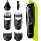 Braun MGK3320 6’sı 1 Arada Sakal ve Saç Düzeltici – Ömür Boyu Keskin Bıçak, Kablosuz Kullanım, Siyah, Çoklu Başlık Seti