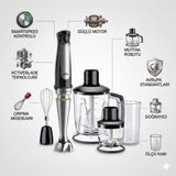 Braun Multiquick 7 MQ7045X 1000W Activeblade Teknolojili Paslanmaz Çelik El Blender Seti Smartspeed Doğrayıcı Çırpıcı - Siyah