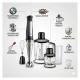 Braun Multiquick 7 Mq7045x 1000W Activeblade Teknolojili Paslanmaz Çelik El Blender Seti Smartspeed Doğrayıcı Çırpıcı