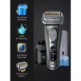 Braun Profesyonel Sakal Kesimi Için Geliştirilmiş Altın Titanyum Kaplamalı Folyo Başlıklı Su Geçirmez Islak Kuru Kullanıma Uygun 3 Parça Premium Tıraş Makinesi Series 9 Pro+ - Gümüş