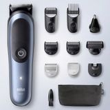 Braun Saç Sakal Vücut Kulak ve Burun Tıraşı Için Islak Kuru Kullanımlı Paslanmaz Çelik Bıçaklı Yüksek Hassasiyetli 10 Parça Premium Erkek Bakım Seti Tıraş Makinesi Series 7 - Siyah