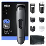 Braun Series 3 Çok İşlevli Vücut Bakım Seti, 8'İ 1 Arada, Son Derece Keskin Bıçak, 14 Uzunluk Ayarı, Sakal Ve Saç Ayarları, 50 Dakikalık Hareket Süresi, Hızlı Ve Kolay Şekillendirme, Aıo3540