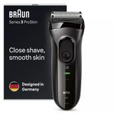 Braun Series 3 Proskin Erkek Tıraş Makinesi, Elektrikli Tıraş Makinesi & Düzeltici, Şarjlı Ve Kablosuz Elektrikli Tıraş Makinesi, 45 Dakika Çalışma Süresi, Babalar Günü Hediyesi, 3020'Ler, Siyah