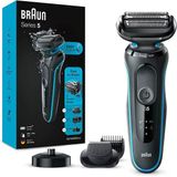 Braun Series 5 50-M4500cs Erkek Elektrikli Tıraş Makinesi, Şarj İstasyonlu, Sakal Kesme Makinesi, Nane Yeşili, Turkuaz, 1'Li Paket