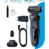 Braun Series 5 Islak Kuru Tıraş Bıçağı ve Makinesi - Burun Temizleme Hediyeli - Mavi