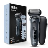 Braun Series 6 6046cs Elektrikli Tıraş Makinesi, Şarj Standlı, Seyahat Çantası ve Hassas Düzeltici, Islak ve Kuru, Şarj Edilebilir, Akülü Folyo Tıraş Makinesi, Siyah