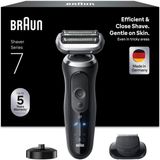 Braun Series 7, Erkek Elektrikli Tıraş Makinesi, 60 Dakikalık Elektrikli Tıraş Makinesi. Pil Ömrü, Şarj Standı, +1 Aparatı, Kablosuz Tıraş Makinesi, Erkekler Için Islak ve Kuru 72-N4200S, Siyah