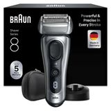 Braun Series 8 Erkek Elektrikli Tıraş Makinesi, 4+1 Hassas Başlık Ve Düzeltici, Her Türlü Sakal Yoğunluğuna Uygun Sensoadapt, 60 Dk. Pil, Şa