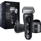 Braun Series 8 Erkek Tıraş Makinesi, 3+1 Tıraş Başlığı, Hassaslık Için Elektrikli Tıraş Makinesi ve Düzeltici, Sonik Teknoloji ve Kontur Ayarlı 40° Başlık, Temizleme Istasyonu, Islak ve Kuru