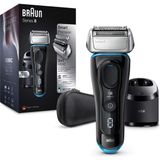 Braun Series 8 Erkek Tıraş Makinesi, 3+1 Tıraş Başlığı, Hassaslık Için Elektrikli Tıraş Makinesi ve Düzeltici, Temizleme ve Şarj Istasyonu, Li-Ion Pil 60 Dakika, Islak ve Kuru, 8385CC, Siyah