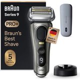 Braun Series 9 Pro Elektrikli Tıraş Makinesi, 5 Pro Tıraş Parçalı Elektrikli Tıraş Makinesi, Uzun Saç Kesme Makinesi, Tıraş Makinesi Şarj Kutusu Powercase, 60 Dakika Çalışma Süresi 9525S