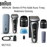 Braun Series 9 Pro Islak Kuru Tıraş Makinesi Gümüş + Philips 3000 Serisi Kulak-Burun Tüy Kesme Makinesi Hediye