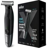 Braun Series x Xt 5200 Siyah Tıraş Makinesi Yüz İçin Metal Ek Başlık ile Kablosuz Kullanım