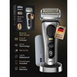 Braun Sıfır Tıraş Mükemmel Titanyum Gövde Su Geçirmez Islak Kuru Kullanımlı Akıllı Sensörlü 3 Parça Premium Erkek Tıraş Makinesi Series 9 Pro - Gümüş