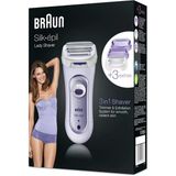 Braun Silk-Epil 5-560 3'ü 1 Arada Kablosuz Elektrikli Tıraş Makinesi, Düzeltici ve Peeling Sistemi, Mor