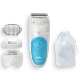 Braun Silk-Epil5 5605 SensoSmart Kablosuz Islak Kuru 3'ü 1 Arada Beyaz Renk Epilatör