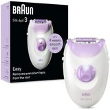 Braun Silk-Épil 3 3-000 Epilatör Bacak İçin Kolay Kullanım Özelliği ile 4 Haftaya Kadar Pürüzsüzlük