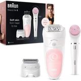 Braun Silk-Épil 5 Güzellik Seti, Kadın Epilatörü / Tüy Çıkarıcı, Tıraş Makinesi Aparatları, Peeling, Yüz Ve Vücut İçin Temizleme, Ça