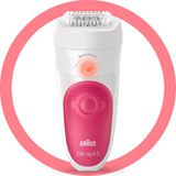 Braun Silk-épil 5 SensoSmart Pembe Epilatör Islak Kuru Kullanım Su Geçirmez 60 Dakika Çalışma