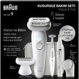 Braun Silk-Épil 9 9241 Islak & Kuru Epilatör + Braun Face 810 Yüz Epilatörü ve Temizleme Cihazı Seti
