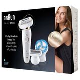 Braun Silk-Épil 9 Flex Kadın Epilatörü / Tüy Çıkarıcı, Tıraş Aparatı Ve Derin Soyma Fırçası Dahil, Tüyleri Daha Kolay Almak İçin Esn