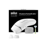Braun Silk·expert Pro 3 Işık Atımlı Epilatör, Yarı Kesin Epilasyon, Lazere Alternatif, Çanta, Venus Tıraş Makinesi, 2 Başlık, Beyaz/Gümüş, Pl3122