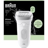 Braun Silk·épil 7 Kadın Epilatörü, Kolay Epilasyon Için Geniş Başlık, Islak ve Kuru, Uzun Ömürlü Pürüzsüz Cilt, Bayan Tıraş Makinesi, Su Geçirmez - 7-011, Gümüş