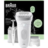 Braun Silk·épil 7, Kadın Epilatörü, Tüyleri Kolay Almak Için Geniş Başlık, Islak ve Kuru, Uzun Ömürlü Pürüzsüz Cilt - Tıraş Aparatı, Düzeltme Aparatı ve Bikini Düzeltici Dahil - 7-241, Gümüş