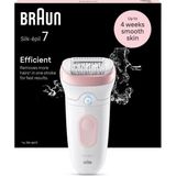 Braun Silk·épil 7, Tüyleri Kolay Almak Için Geniş Başlıklı Islak ve Kuru Epilatör, Uzun Ömürlü Pürüzsüz Cilt, Kayar Başlık, Düzenleme Başlığı Dahil, 7-030, Gümüş