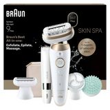 Braun Silk·épil 9 Flex Skinspa Epilatör Kadın, Hepsi Bir Arada Set, Kolay Tüy Alma Için 360° Esnek Başlık, Islak ve Kuru, Bayan Tıraş Makinesi, Su Geçirmez - Dahil. Vücut Düzeltici - 9-481 3d, Altın