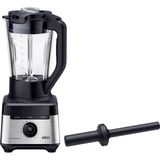 Braun Stand Mikser Powerblend 7 JB7550BK, Üçgen Cam Hazneli Mikser, 10 Hız + Darbe Fonksiyonu, Precisioncrush Bıçak, Temizleme Programı, Ezici ve 600 ml Şişe, 1400 W, Siyah