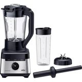 Braun Stand Mikser Powerblend 7 JB7551BK, 1,7l Cam Sürahi, 10 Hız + Darbe, Otomatik Yemek Programları, Precisioncrush Bıçak, Temizleme Programı, Ezici ve 600ML Şişe, 1400W, Siyah