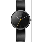 Braun Unisex Seramik 3 İbreli Analog Kuvars Saat, Siyah Kadran Ve Siyah Deri Kayış, 38 Mm Seramik Kasa, Model Bn0172bkbkl.