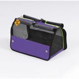 Brave Paws Perdeli Flybag Plastik Yırtılmaz Fileli Kedi ve Köpek Taşıma Çantası Havayolu Uyumlu Yıkanabilir Mor Renk