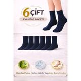 Bravie Kadın Bambu Soket Çorap 7028 6'lı Paket Lacivert - 36 - 40