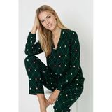 Bravie Luxury Soft Yeşil Ekose Desenli Uzun Kollu Kadın Pijama Takımı – 3045