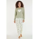 Bravie Luxury Thermal Büyük Kalp Desenli Kadın Polar Kışlık Pijama Takımı – 42047