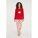 Bravie Luxury Thermal Coffee Lover Kadın Kışlık Uzun Kollu Polar Pijama Takımı – 42048