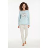 Bravie Luxury Thermal Gökkuşağı Kedi Desenli Kadın Polar Kışlık Pijama Takımı – 42052