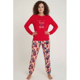 Bravie Luxury Thermal Happy New Year Desenli Kadın Polar Kışlık Pijama Takımı – 42049