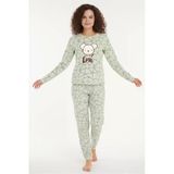 Bravie Luxury Thermal Love Desenli Kadın Polar Kışlık Pijama Takımı – 42013