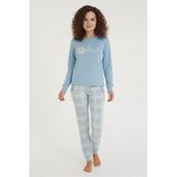 Bravie Luxury Thermal Online Çiçek Desenli Kadın Polar Kışlık Pijama Takımı – 42063