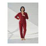 Bravie Süet Gömlek Pijama Takımı 7004 Puantiyeli