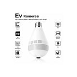 BRAVİON WiFi Akıllı Güvenlik Kamerası Balık Gözü Panoramik Görüş , Hareket Algılama, Çift Yönlü Ses, Mobil İzleme bravioncmr8