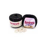 Bravo Bandana örme seti Natura Cotton Baby (130mt), Galaxy Black (130 Mt.),25 adet gerçek Pul
