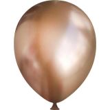 Bravo Helyuma Uyumlu Bronz Krom Balon Mirror Balon 12 inç 50 Adet Krom Bronz Balon 12 inch