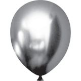 Bravo Helyuma Uyumlu Gümüş Krom Balon Mirror Balon 12 inç 50 Adet Gümüş Balon 12 inch