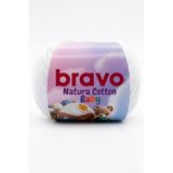 Bravo Natura Cotton Baby Beyaz 306 %100 Pamuk Koton Bebek ve Amigurumi Punch Panç El Örgü İpi 50 Gr 130 Mt